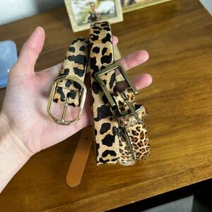 2 Leopard Belt Bundle 1 Banana Republic Leopard Print Belt and  1 Jcrew